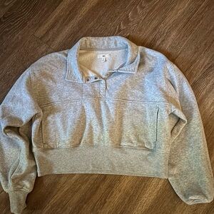 BP Gray Women's Sweatshirt with Collar